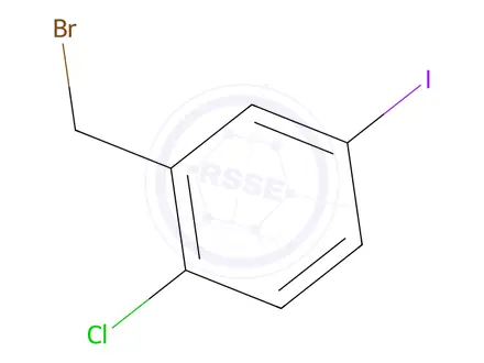Chemical structure of 2-(Bromomethyl)-1-chloro-4-iodobenzene
