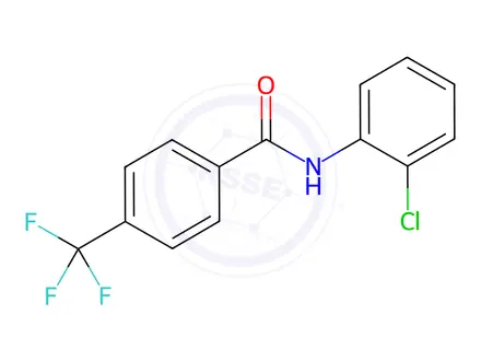 Chemical structure of N-(2-Chlorophenyl)-4-(trifluoromethyl)benzamide