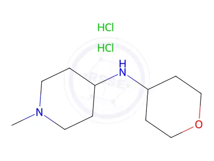 Chemical structure of (1-Methyl-piperidin-4-yl)-(tetrahydro-pyran-4-yl)-amine dihydrochloride