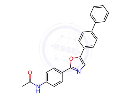Chemical structure of N-(4-(5-([1,1'-Biphenyl]-4-yl)oxazol-2-yl)phenyl)acetamide