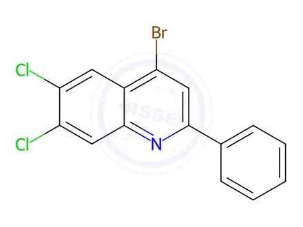 Chemical structure of 4-Bromo-6,7-dichloro-2-phenylquinoline