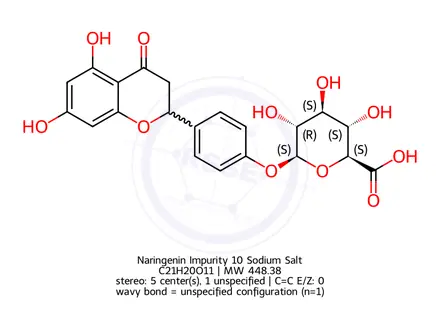 Chemical structure of Naringenin Impurity 10 Sodium Salt