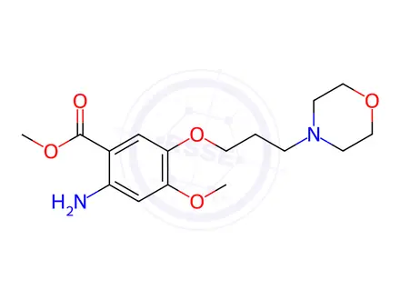 Chemical structure of 2-Amino-4-methoxy-5-(3-morpholin-4-yl)propoxy)-benzoic acid methyl ester