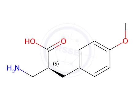 Chemical structure of (S)-3-amino-2-(4-methoxybenzyl)propanoic acid