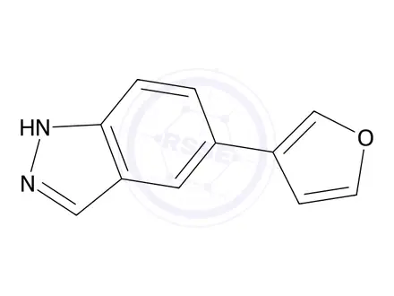 Chemical structure of 5-(Furan-3-yl)-1H-indazole
