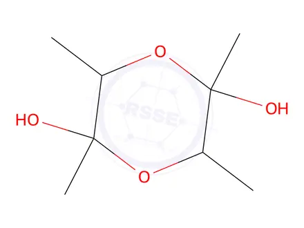 Chemical structure of 2,3,5,6-Tetramethyl-1,4-dioxane-2,5-diol