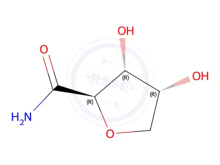 Chemical structure of D-Ribonamide, 2,5-anhydro-(9CI)