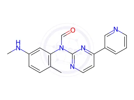 Chemical structure of Imatinib Diamine N1-Formyl N3-Methyl Impurity