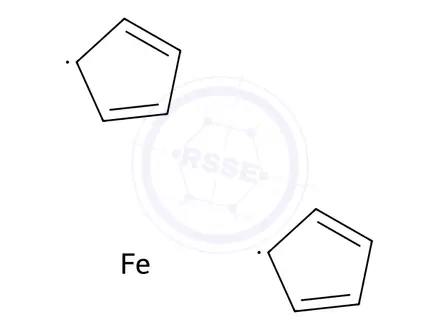 Chemical structure of Ferrocene