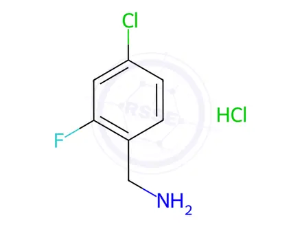 Chemical structure of (4-chloro-2-fluorophenyl)methanamine hydrochloride