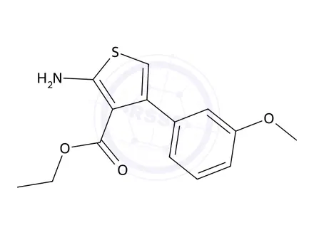 Chemical structure of Ethyl 2-amino-4-(3-methoxyphenyl)thiophene-3-carboxylate