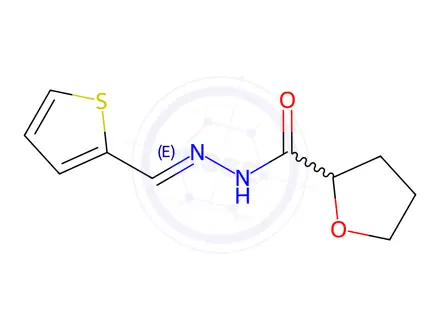 Chemical structure of N'-(Thiophen-2-ylmethylene)tetrahydrofuran-2-carbohydrazide