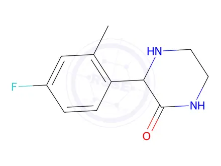 Chemical structure of 3-(4-Fluoro-2-methylphenyl)piperazin-2-one