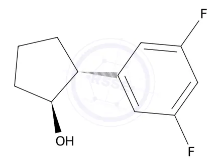 Chemical structure of (1S,2R)-2-(3,5-difluorophenyl)cyclopentan-1-ol