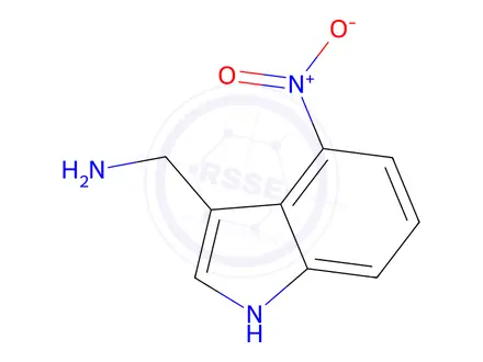 Chemical structure of 1-(4-Nitro-1h-indol-3-yl)methanamine