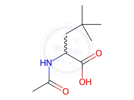 Chemical structure of Leucine, N-acetyl-4-methyl-(9CI)