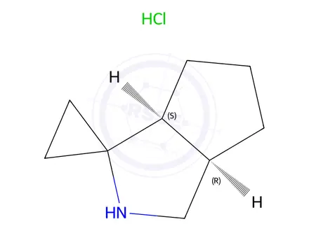 Chemical structure of rac-(3aR,6aS)-hexahydro-2H-spiro[cyclopenta[c]pyrrole-1,1'-cyclopropane] hydrochloride, cis