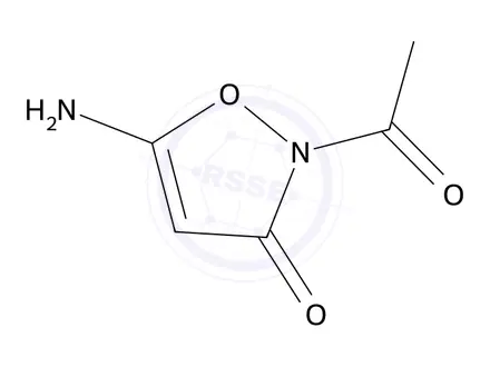 Chemical structure of 2-Acetyl-5-aminoisoxazol-3(2H)-one