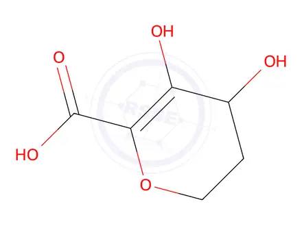 Chemical structure of 2H-Pyran-6-carboxylicacid,3,4-dihydro-4,5-dihydroxy-(6CI)