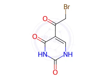 Chemical structure of 5-(BROMOACETYL)URACIL