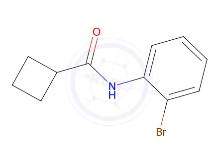 Chemical structure of N-(2-bromophenyl)cyclobutanecarboxamide
