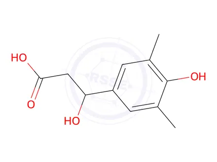 Chemical structure of 3-Hydroxy-3-(4-hydroxy-3,5-dimethylphenyl)propanoic acid