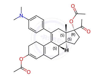 Chemical structure of Ulipristal Acetate Impurity 5