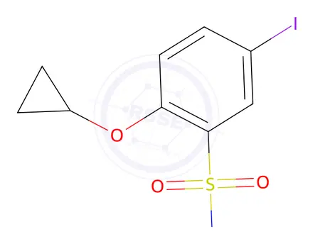 Chemical structure of 2-Cyclopropoxy-5-iodobenzenesulfonamide