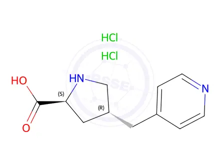 Chemical structure of (2S,4R)-4-(pyridin-4-ylMethyl)pyrrolidine-2-carboxylic acid dihydrochloride
