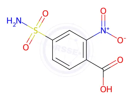 Chemical structure of 2-Nitro-4-sulfamoylbenzoic acid