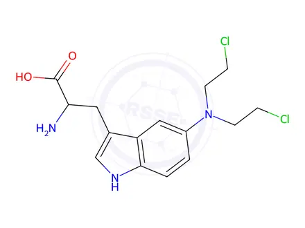 Chemical structure of DL-Tryptophan mustard