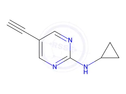 Chemical structure of N-Cyclopropyl-5-ethynylpyrimidin-2-amine