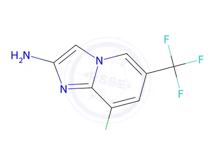 Chemical structure of 8-Chloro-6-(trifluoromethyl)imidazo[1,2-a]pyridin-2-amine