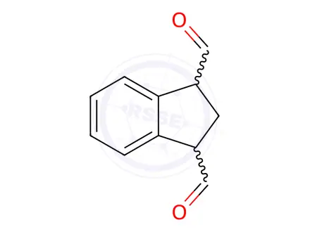Chemical structure of 2,3-Dihydro-1H-indene-1,3-dicarboxaldehyde