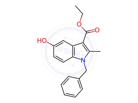Chemical structure of Ethyl 1-Benzyl-5-hydroxy-2-methyl-1H-indole-3-carboxylate