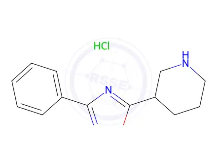Chemical structure of 3-(3-Phenyl-1,2,4-oxadiazol-5-yl)piperidine hydrochloride