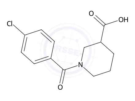 Chemical structure of 1-(4-Chlorobenzoyl)piperidine-3-carboxylic acid