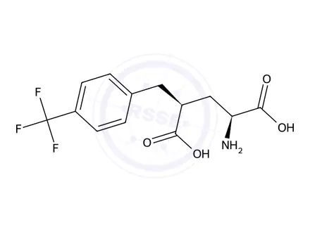 Chemical structure of (2S,4S)-2-Amino-4-(4-(trifluoromethyl)benzyl)pentanedioicacid