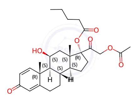 Chemical structure of Prednisolone valerate acetate