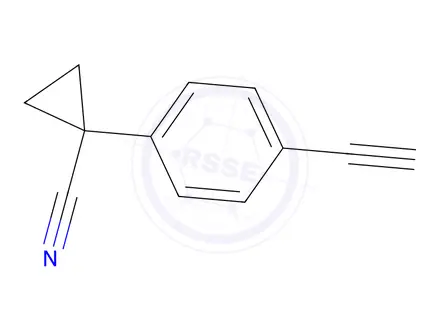 Chemical structure of 1-(4-Ethynylphenyl)cyclopropane-1-carbonitrile
