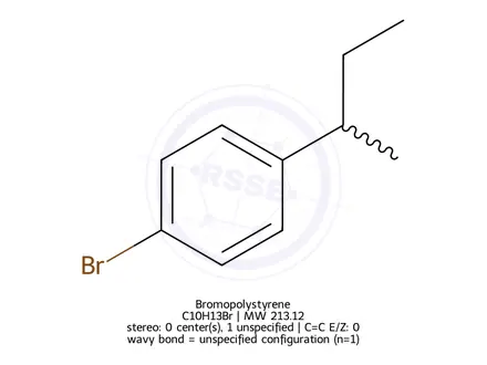 Chemical structure of Bromopolystyrene