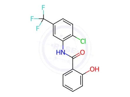 Chemical structure of N-[2-Chloro-5-(trifluoromethyl)phenyl]-2-hydroxybenzamide