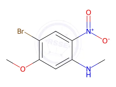 Chemical structure of 4-Bromo-5-methoxy-N-methyl-2-nitroaniline