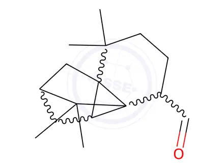 Chemical structure of octahydro-7,7,8,8-tetramethyl-2,3b-methano-3bH-cyclopenta[1,3]cyclopropa[1,2]benzene-4-carbaldehyde