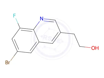 Chemical structure of 2-(6-bromo-8-fluoro-3-quinolyl)ethanol