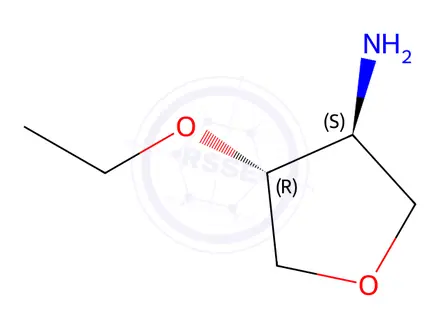 Chemical structure of (3S,4R)-4-Ethoxytetrahydrofuran-3-amine