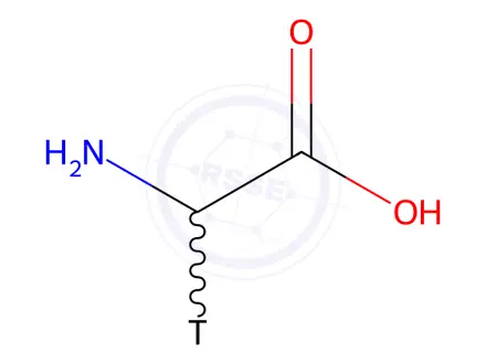 Chemical structure of GLYCINE, [2-3H]