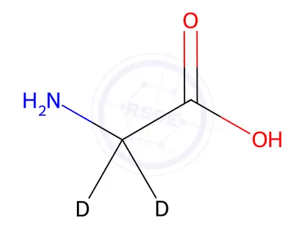 Chemical structure of Glycine-[D2]