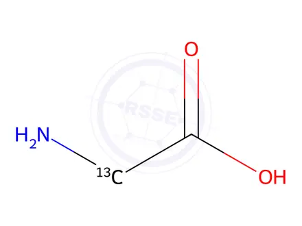 Chemical structure of Glycine-13C