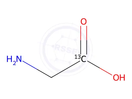 Chemical structure of Glycine-1-13C